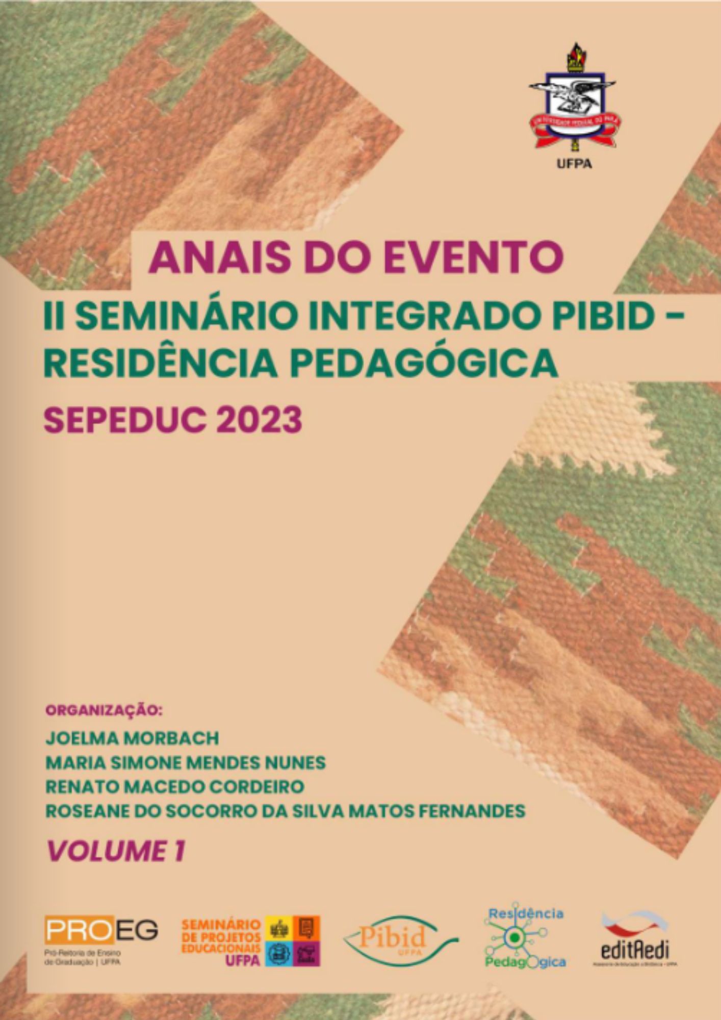Capa: Anais do Evento Volume 1